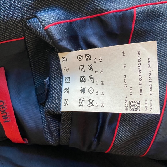 Hugo Blue-Grey Blazer (size 38L) - Picture 4 of 4